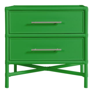 Verona Two-Drawer Nightstand in Bright Green For Sale