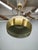 Vintage Space Age Brass and Cream Pendant Light, Czechoslovakia, 1970s For Sale - Image 3 of 12