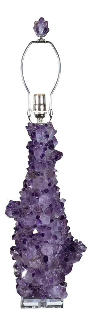 Amethyst Rock Crystal Table Lamp
