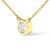Contemporary 10K Yellow Gold 1/2 Carat Round Brilliant-Cut Diamond Modern Bezel-Set Solitaire 16"-18" Pendant Necklace (H-I Color, SI2-I1 Clarity) For Sale - Image 3 of 8