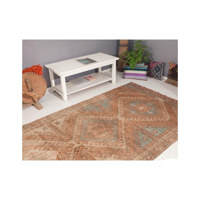 1960s Vintage Turkish Wool Rug - 4`10" X 12`4" For Sale - Image 5 of 6