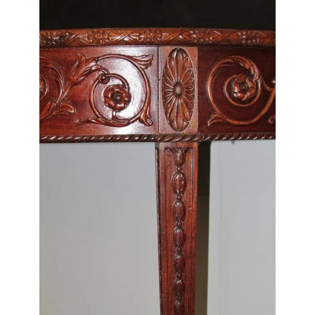 Wood Antique Mahogany Foldable Wall Table in the style of Hepplewhite, 19th Century For Sale - Image 7 of 10