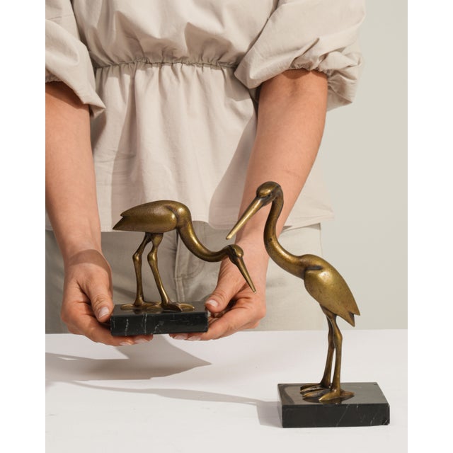 Mid 20th Century France Brass Marble Sculpture For Sale - Image 4 of 18