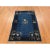 1910 3'x5'8" Big Dipper Blue Antique Chinese Peking Pure Wool Hand Knotted Clean Rug For Sale - Image 4 of 10