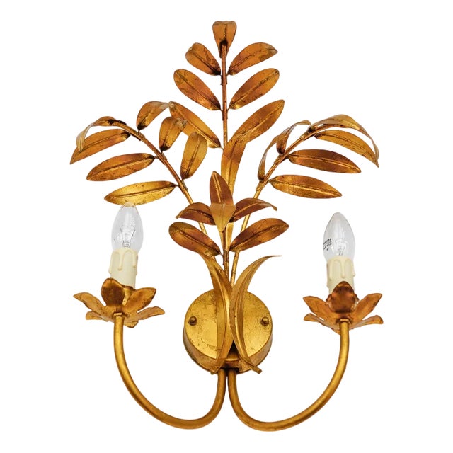 Large Vintage German Wall Light by Hans Kögl, 1970s For Sale