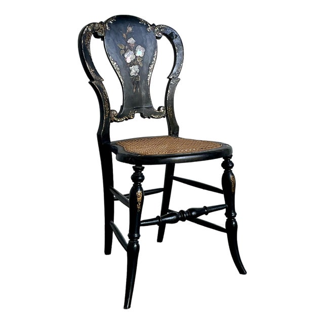 Vintage Paper Mache Inlay Chair For Sale
