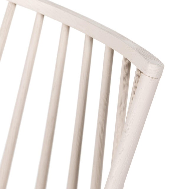 Four Hands Lewis Windsor Chair - Off White Oak Solid For Sale - Image 11 of 12