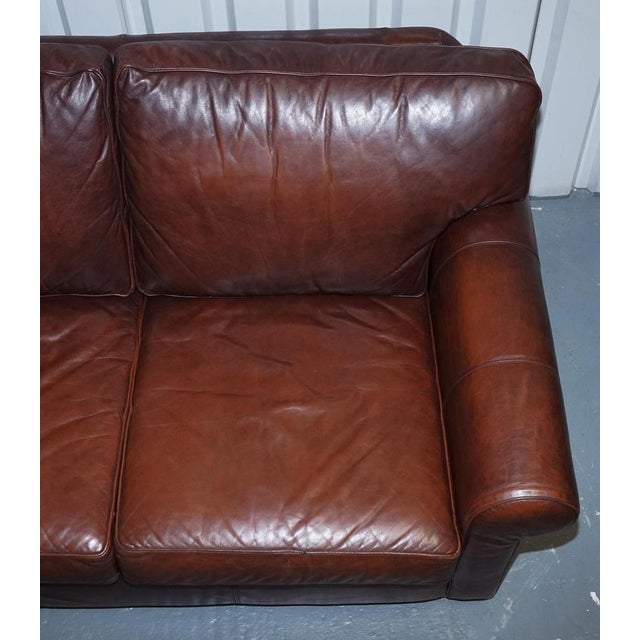 Vintage Brown Leather 2-to-3-Seater Sofa from Multiyork For Sale - Image 10 of 18