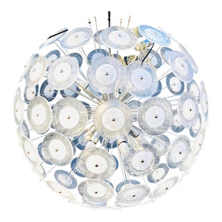 Large Modern Jonathan Adler Glass Dandelion Pendant Light For Sale