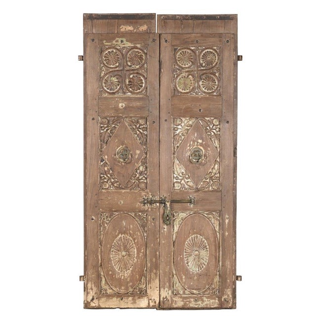 English Antique Anglo-Indian Teakwood Door For Sale - Image 3 of 4
