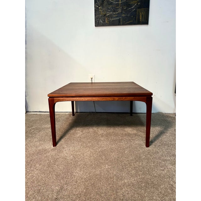 Brown Vintage MCM Walnut Square Cocktail Table For Sale - Image 8 of 9