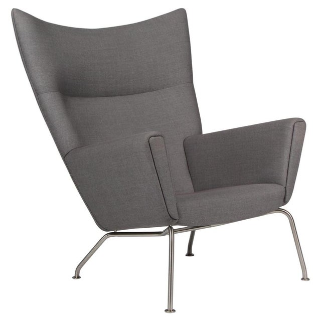 Model CH445 Wing Chair in Original Leather by Hans J. Wegner, 2010s For Sale - Image 10 of 10