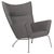 Model CH445 Wing Chair in Original Leather by Hans J. Wegner, 2010s For Sale - Image 10 of 10