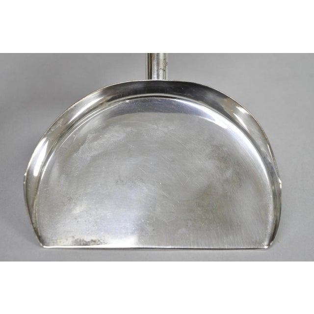 Vintage English Victorian Silver Plated Rose Flower Table Butler Crumb Catcher For Sale In Philadelphia - Image 6 of 9