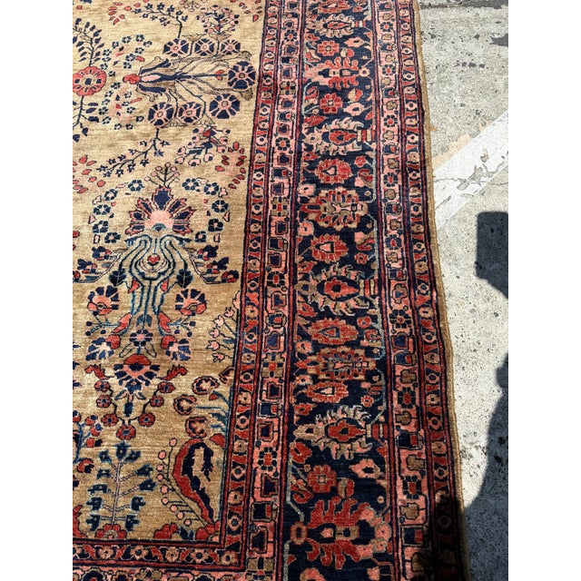 8ft 8in × 10ft 2in Floral Sarouk Hand Knotted Iranian Area Rug For Sale - Image 4 of 10