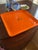 Vintage Equestrian Hermes Orange Inspired Change Tray For Sale - Image 4 of 10