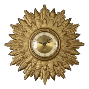 1970s Mid Century Welby Art Deco Style Starburst Wall Clock