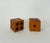 Pair of Mid Century wooden dice. Can be used as objects for display.