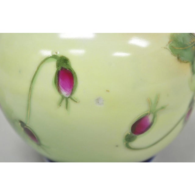 Blue Antique I &Ec Co Japan Hand Painted Porcelain Cobalt Blue Covered Ginger Jar For Sale - Image 8 of 16