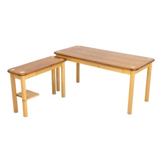 Modern Maple L-Shaped Desk For Sale