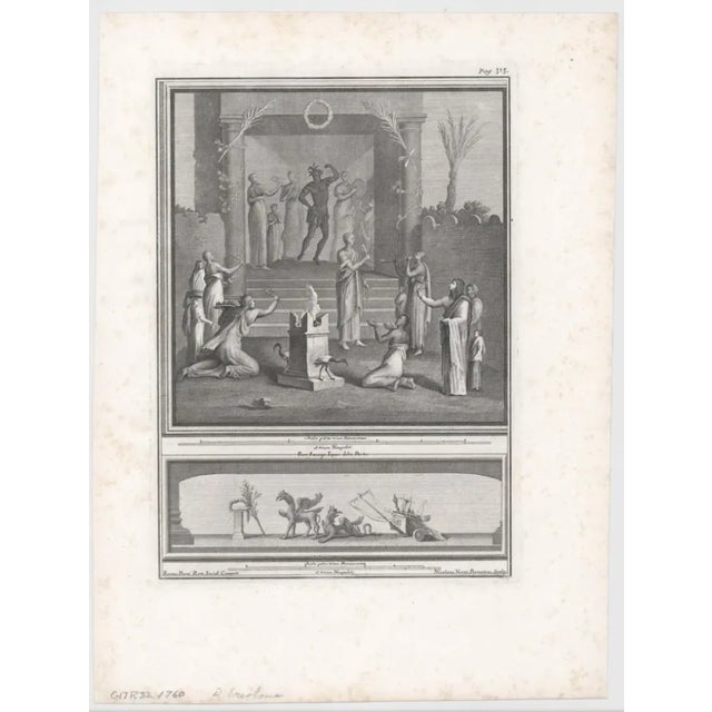 18th century classical scene with mythological figures around an altar.