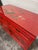 Hand Painted Red Lacquered Chinoiserie Cabinet For Sale - Image 4 of 12
