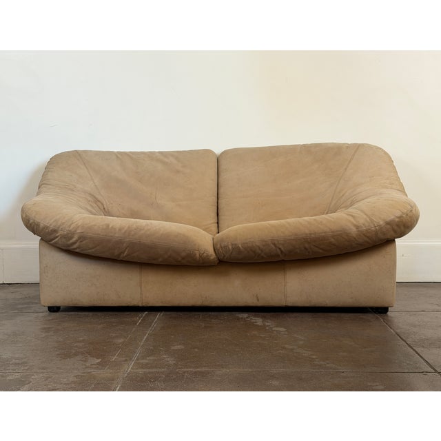 Leolux Vintage 1970’s Leolux Leather Loveseat Sofa For Sale - Image 4 of 18