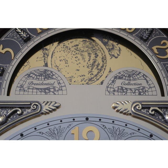 Howard Miller Inlaid Mahogany Grandfather Clock For Sale - Image 12 of 18