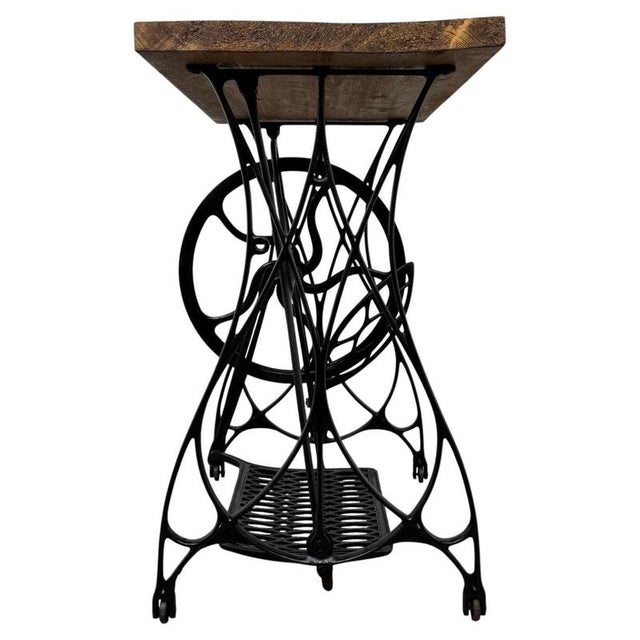 2000 - 2009 Antique Industrial Style Cast Iron Side Table, 1900s For Sale - Image 5 of 10