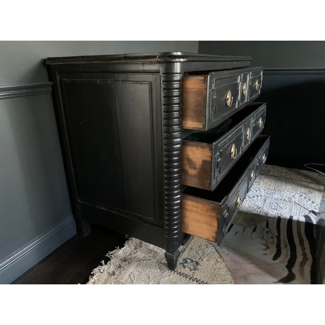 18th Century 18th Century Ebonized Oak French Commode For Sale - Image 5 of 7