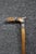 Brown Antique English Country Walking Stick With Deer Antler and Silver Handle For Sale - Image 8 of 16