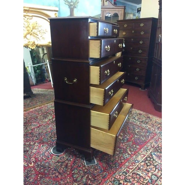 Vintage Chest on Chest, Mahogany Tall Chest of Drawers, Lexington Furniture For Sale - Image 13 of 14