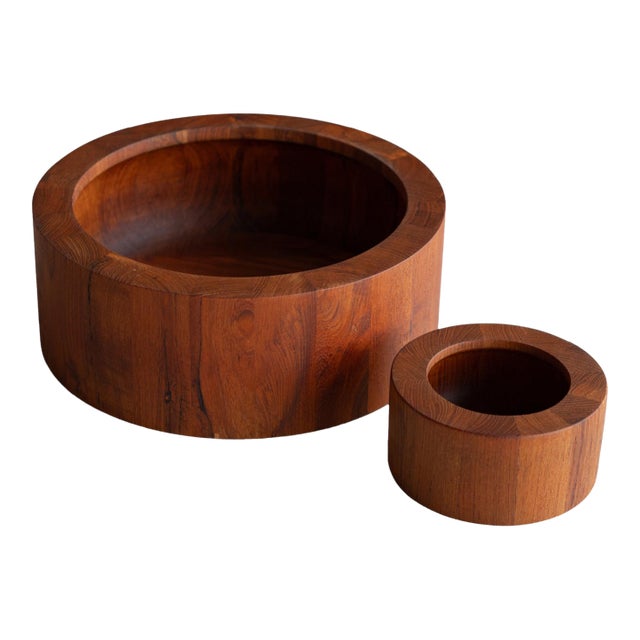 Danish Teak Serving Salad Bowls by Jens Quistgaard for Dansk- Set of 2 For Sale