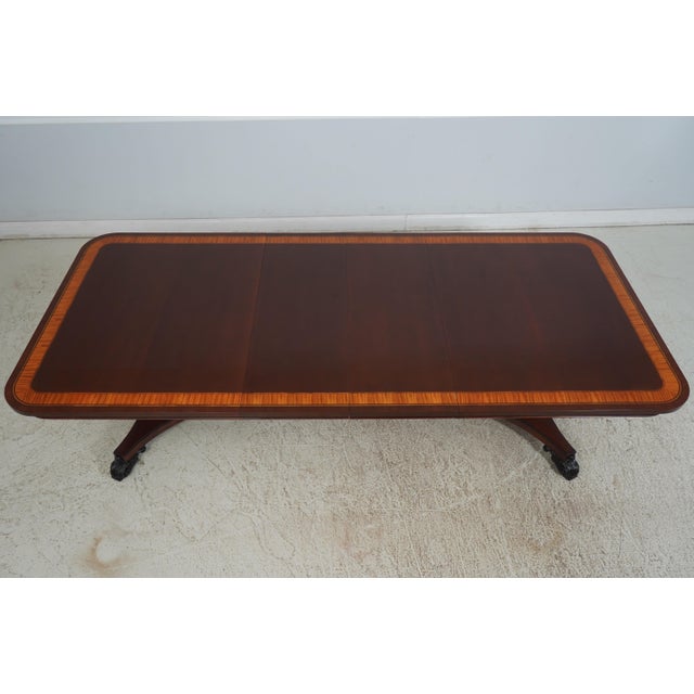 Baker Neoclassical Mahogany Dining Room Table For Sale - Image 10 of 12