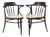 Mid-Century Style Black Beech Bentwood Armchairs with Vienna Cane Seats, 1990s, Set of 2 For Sale