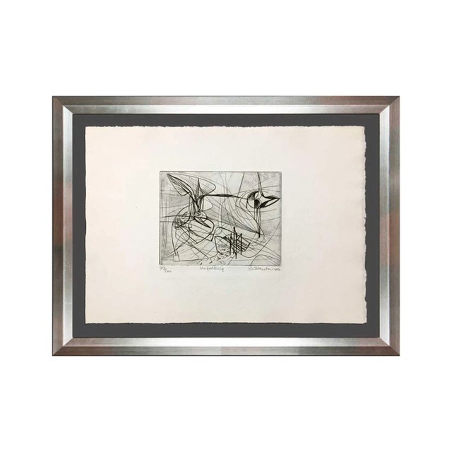 Modern Stanley Hayter Etching in Custom Archival Frame For Sale - Image 10 of 10