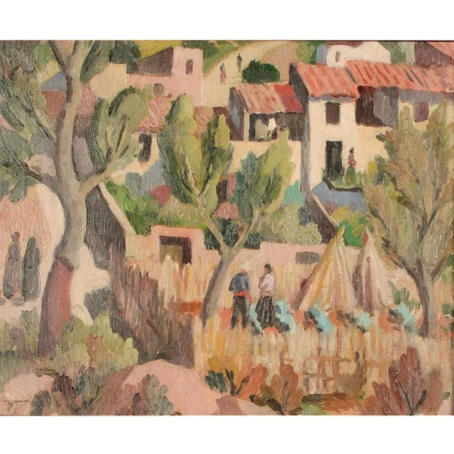 Realism Iain Macnab of Barachastlain (Scottish, B. 1890 - 1967) "Talking in Village" Painting. For Sale - Image 3 of 11