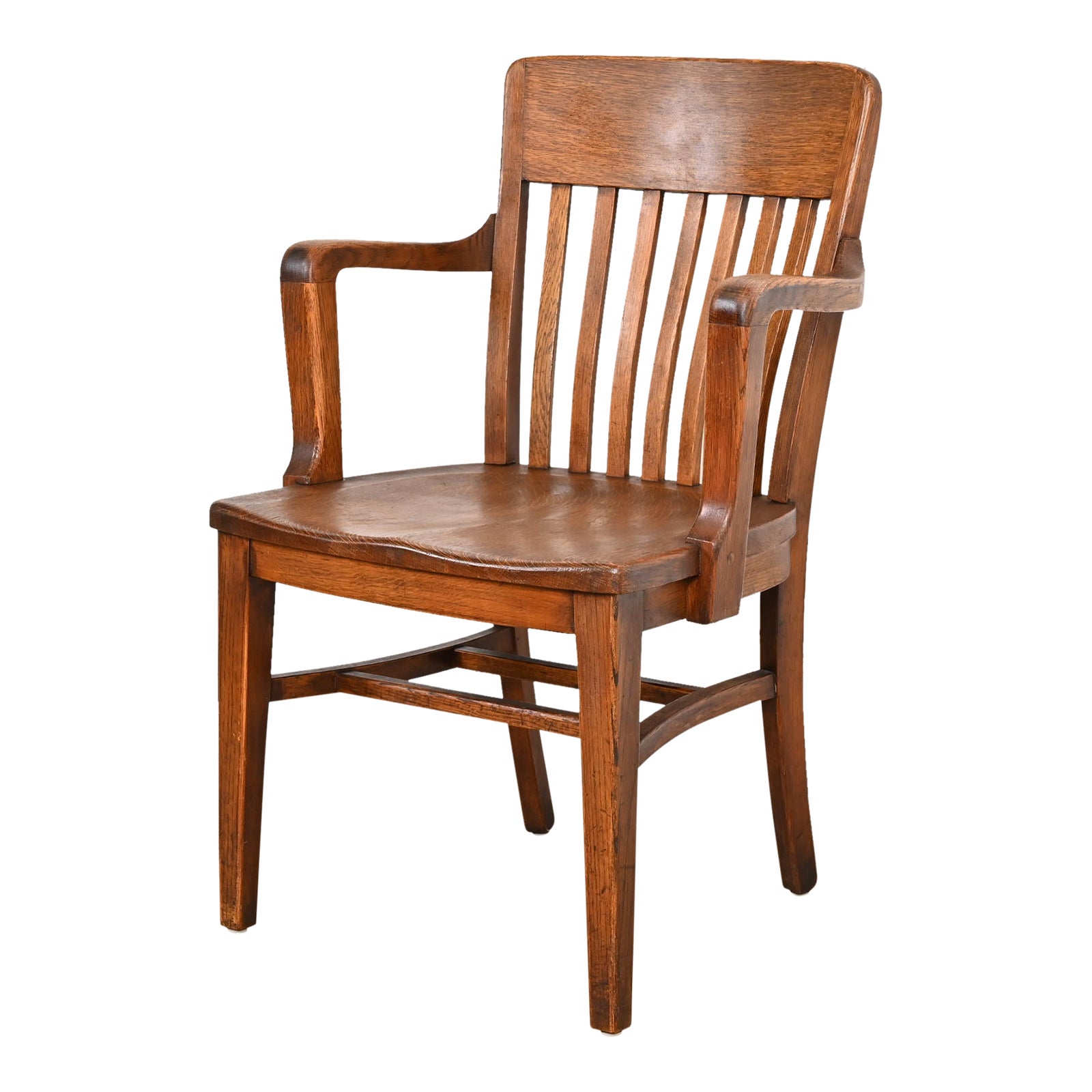 Antique Arts Crafts Solid Oak Banker's Chair Chairish