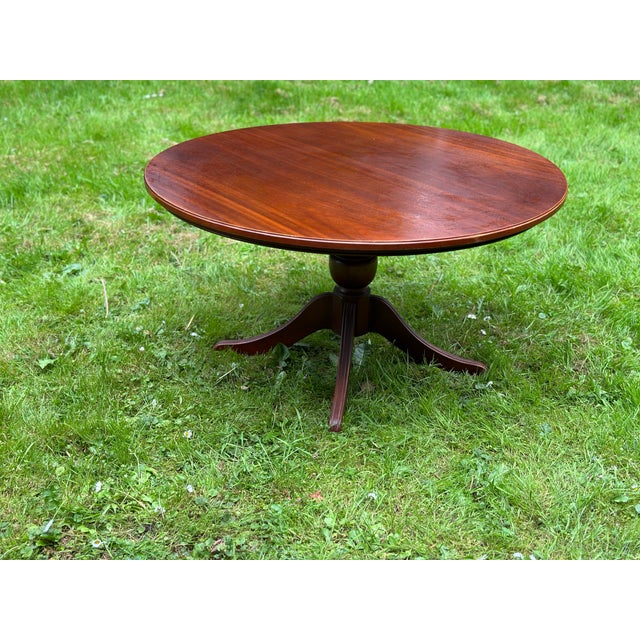 Antique Round Wooden Coffee Table For Sale - Image 5 of 5