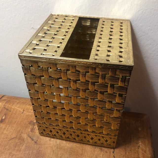 Brass Square Tissue Cover For Sale - Image 4 of 8