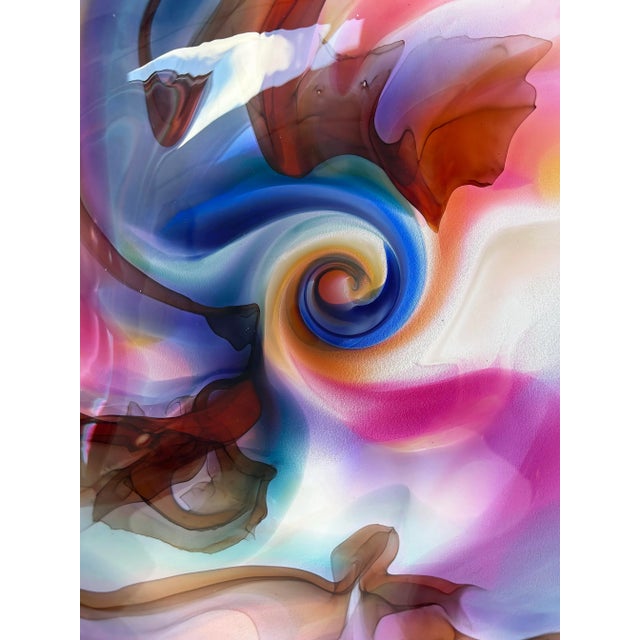 Monumental David Goldhagen Blown Art Glass Centerpiece Bowl, American For Sale - Image 16 of 18