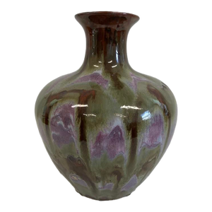 Vintage Drip Glaze Pottery Vase – Mid-20th Century Studio Ceramic