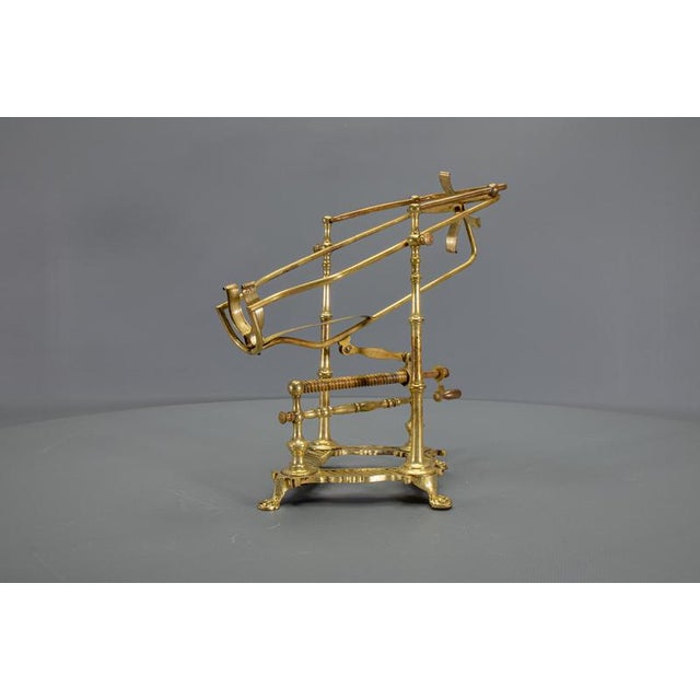French Art Deco Brass and Bronze Mechanical Wine Pourer Stand, 1930s For Sale - Image 12 of 18