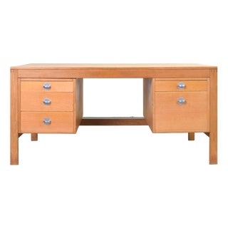 Mid-Century Oak Desk by Chr. Rasmussen for Randers Møbelfabrik, 1970s For Sale