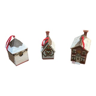 Williamsburg Birdhouse Christmas Ornaments -Set of 3 For Sale