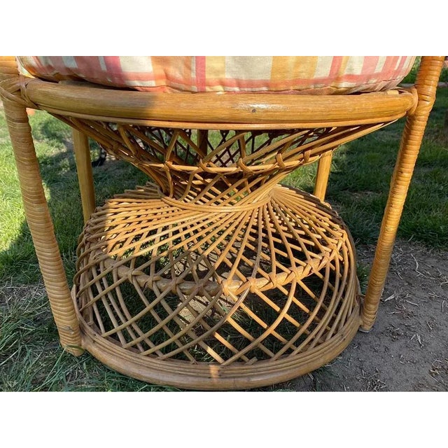 Rattan Peacock Chair, 1970s For Sale - Image 3 of 7