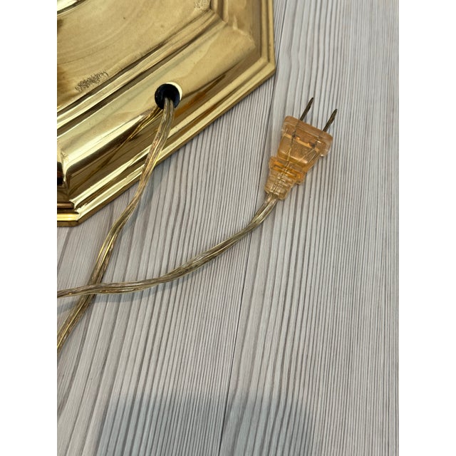 Mid 20th Century Vintage Brass Barley Twist Floor Lamp For Sale - Image 5 of 5