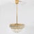 Venini Style Clear Gold Glass Messing Chandelier, 1970 For Sale - Image 11 of 14