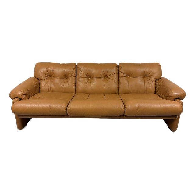 Leather Coronado Sofa by Tobia & Afra Scarpa for B&B, Italy, 1970s For Sale