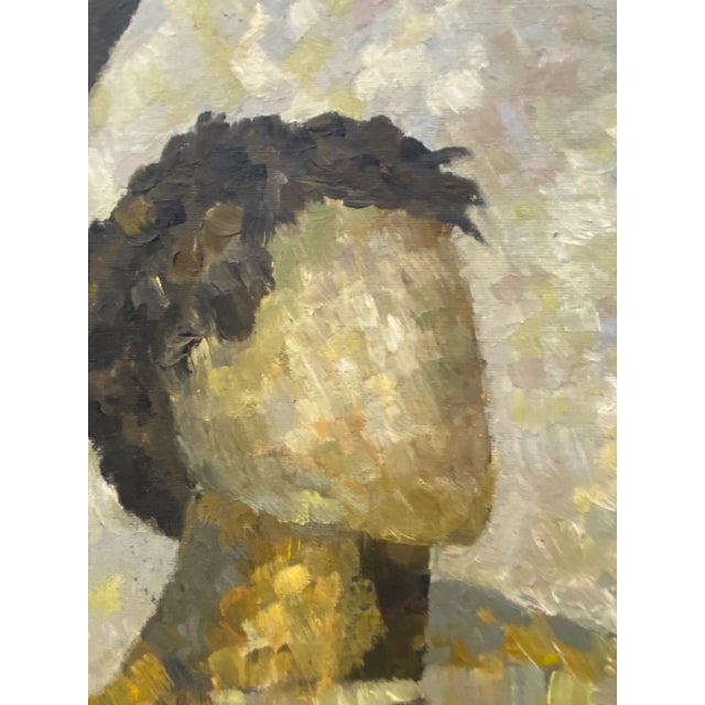 Vintage "Adam and Eve" Original Oil Painting by Sam C.1970 For Sale - Image 9 of 12